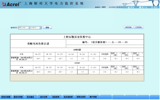Acrel-2000电力监控系统在上海财经大学国定路校区的应用