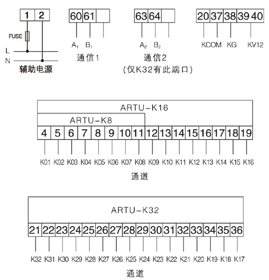 安科瑞遥信单元ARTU-K8 开关量状态采集装置8路开关量采集