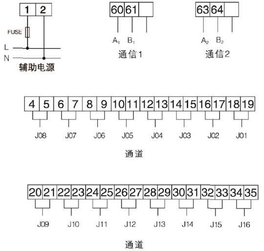 安科瑞遥测单元ARTU-M8 8路模拟信号采集装置带485通讯